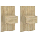 810978 Wall-mounted Bedside Cabinets 2 pcs Sonoma Oak