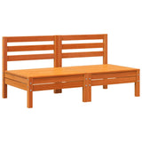 Garden Sofas Armless 2 pcs Wax Brown Solid Wood Pine 838002