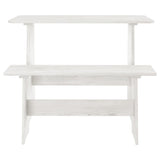 3 Piece Dining Set REINE White Solid Wood Pine 3096568