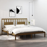 3104086 Bed Frame without Mattress Honey Brown Solid Wood 200x200 cm