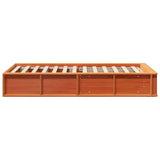 Bed Frame Wax Brown 75 x 190 cm Solid Pine Wood 872763