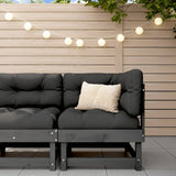 Garden Corner Sofa Grey Solid Wood Pine 825368