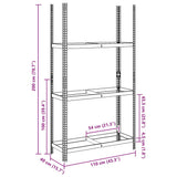 3-Layer Tyre Shelf Silver 110x40x200 cm Steel 4016970