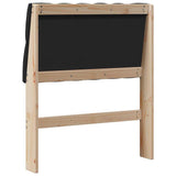 Upholstered Headboard Black 75 cm Solid Pine Wood 879371