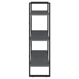 3-Tier Book Cabinet Grey 80x30x105 cm Solid Pine Wood 806534