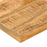 ZNTS Table Top 60x60x2.5 cm Live Edge Solid Wood Rough Mango 370354