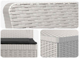 5-Seater Garden Sofa with Cushions Rattan Look PP White 3444043