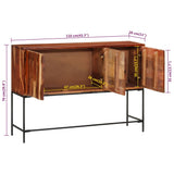 Sideboard 110x28x76 cm Solid Wood Acacia 351787