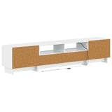 5 Piece LED TV Cabinet High Gloss White Engineered Wood 3416420