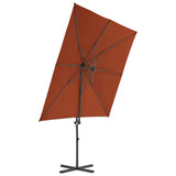 Cantilever Garden Parasol with Steel Pole Terracotta 250x250 cm 312309