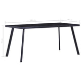 ZNTS Dining Table Black 180x90x75 cm Tempered Glass 281875