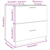 Sink Cabinet Sonoma Oak 59x37x59 cm Engineered Wood 848110