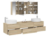 Bathroom Furniture Set 4 pcs Sonoma Oak 3407057