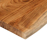 Table Top 110x40x3.8 cm Rectangular Solid Wood Acacia Live Edge 370637