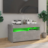 TV Cabinet with LED Lights Concrete Grey 75x35x40 cm 804399