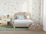 Toddler Bed Frame with Headboard Light Grey 70 x 140 cm 42010966