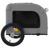 Pet Bike Trailer Blue and Grey Oxford Fabric and Iron 93834