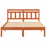 Bed Frame Brown 120 x 190 cm Solid Pine Wood 872379