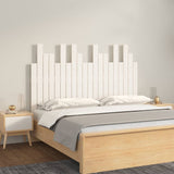 Wall Headboard White 127.5x3x80 cm Solid Wood Pine 824789