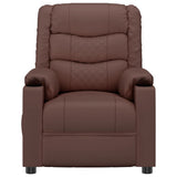 Recliner Chair Brown Faux Leather 348044