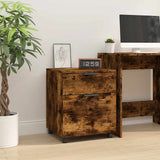 Mobile File Cabinet with Wheels Smoked Oak 45x38x54 cm Engineered Wood 817135