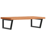 Basin Shelf Wall Mounted Steel and Solid Wood Beech 3302531