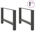 ZNTS Coffee Table Legs Anthracite 2 pcs 70x cm Steel 4013290