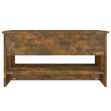 ZNTS Coffee Table Smoked Oak 80x50x40 cm Engineered Wood 819296