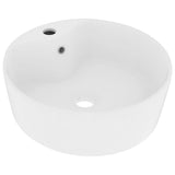 147031 Luxury Wash Basin with Overflow Matt White 36x13 cm Ceramic