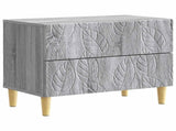 Bedside Table Grey Sonoma 62 x 34.5 x 48 cm Engineered Wood 895011