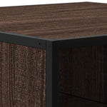 ZNTS Coffee Table Brown Oak 80x80x30 cm Engineered Wood and Metal 848773