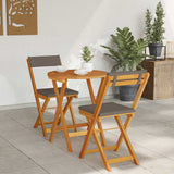 Garden Bistro Set with Cushion 3 pcs Brown Solid acacia wood 4105502