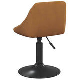 Swivel Dining Chairs 2 pcs Brown 46 x 44 x 77.5 cm Faux leather 335325
