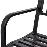 ZNTS Swing Bench Black Steel 42170
