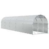 Chicken Coop Silver 1000 x 200 x 200 cm Galvanised Steel 3434689