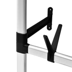 ZNTS Telescopic Wardrobe System with Rods and Shelf Aluminium 321107