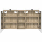 Bathroom Cabinet Set 3 pcs 130 x 14.5 x 70 cm Engineered wood 3403770