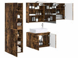 Bathroom Cabinet Set 5 pcs Smoked Oak 50 x 14.5 x 70 cm 3407315