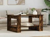 Coffee Table Smoked Oak 72 x 50 x 50 cm Engineered Wood 8000192