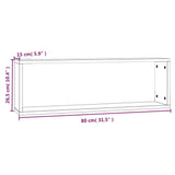 Wall Cube Shelves 4 pcs Grey Sonoma 80x15x26.5 cm Engineered Wood 815919