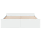 Bed Frame with Drawers without Mattress White 200x200 cm 3280265