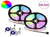 LED Strip 2 pcs Black and Transparent 5100 mm 3429130