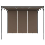 Garden Gazebo with Side Curtain 3x3x2.25 m Taupe 312263