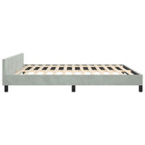 Bed Frame without Mattress Light Grey King Velvet 347609