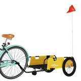 Bike Trailer Yellow and Black Oxford Fabric and Iron 94197