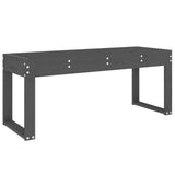 Garden Bench Grey 110x38x45 cm Solid Wood Pine 825095