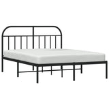 Bed Frame Black Powder-coated steel Double Bed Frame 353635