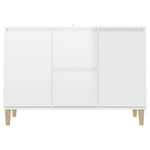 ZNTS Sideboard High Gloss White 101x35x70 cm Engineered Wood 806109