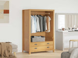 Wardrobe HILL Honey Brown 84 x 50 x 170 cm Solid Pine Wood 42025042