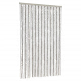 Fly Curtain Light Grey and White 118x220 cm Chenille 4004879